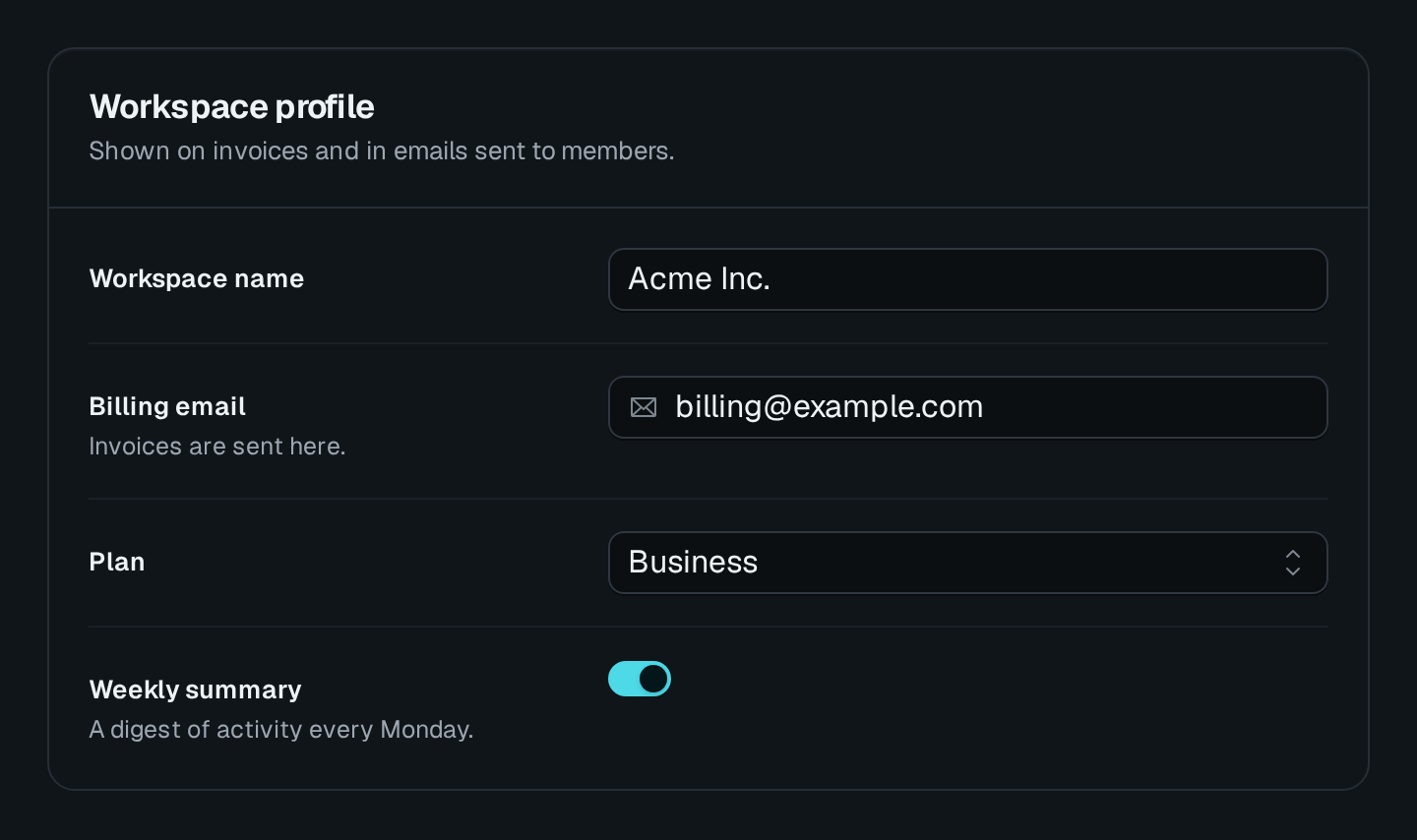Screenshot of the Form block