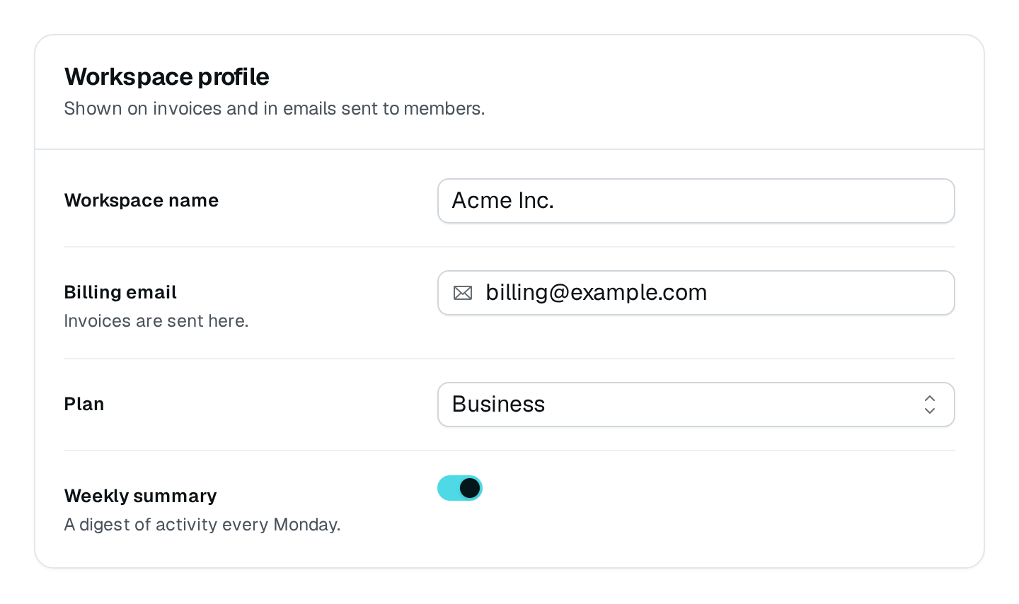 Screenshot of the Form block