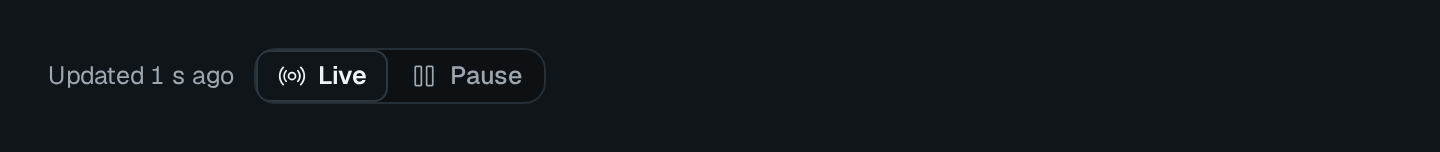 Screenshot of the Live toggle block