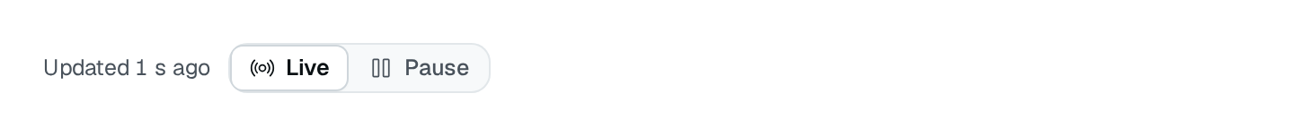 Screenshot of the Live toggle block