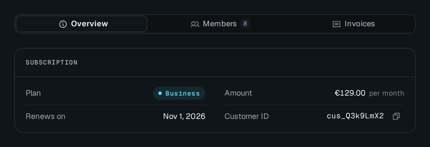 Screenshot of the Tabs block